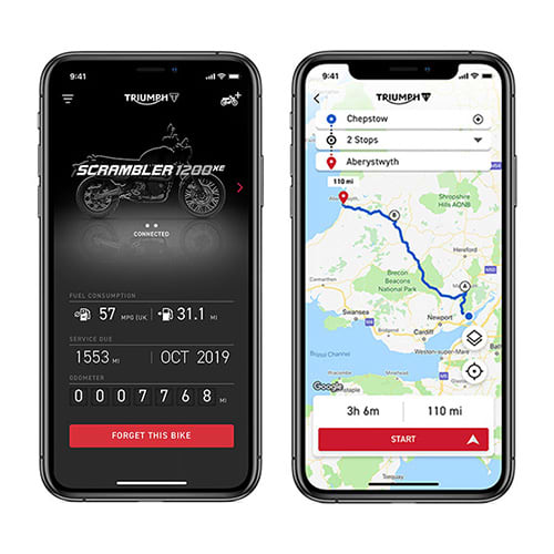 My Triumph app For the Ride